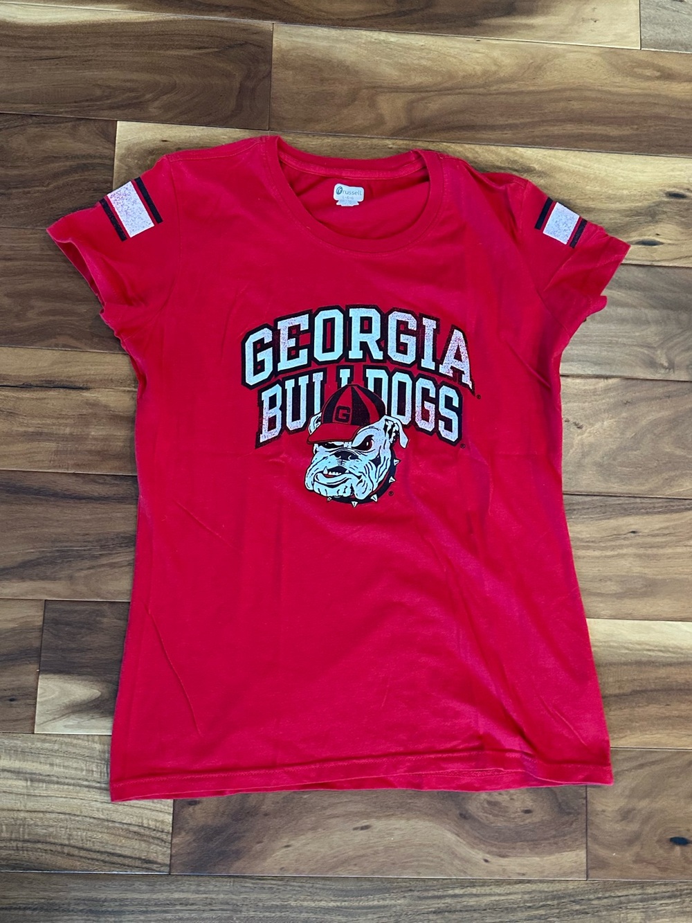 Russell Athletic’s Red Georgia Bulldogs Short Sleeve Tee size Large